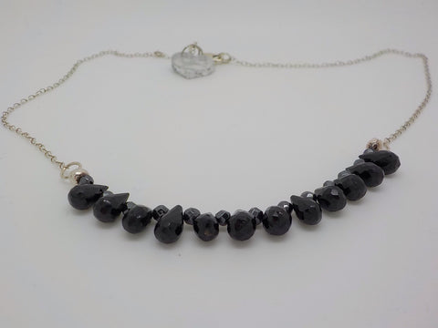 Black spinel necklace