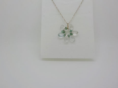 Aquamarine and Emerald pendant
